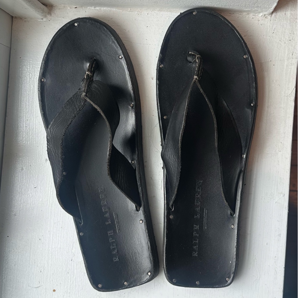 Men’s Ralph Lauren Purple Label Leather Sandals